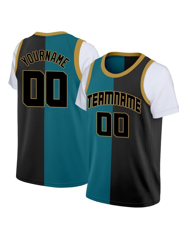 High Quality Custom Short Sleeve Basketball Jersey Shirt Fake Two-Piece Loose Tee Shirt Outdoor Sportswear For Adult/Child/Male
