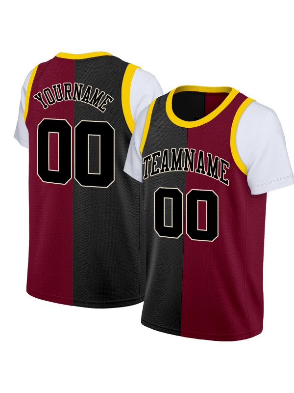 High Quality Custom Short Sleeve Basketball Jersey Shirt Fake Two-Piece Loose Tee Shirt Outdoor Sportswear For Adult/Child/Male