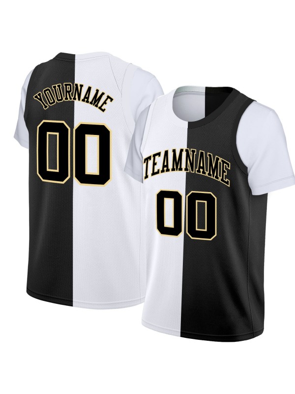 High Quality Custom Short Sleeve Basketball Jersey Shirt Fake Two-Piece Loose Tee Shirt Outdoor Sportswear For Adult/Child/Male