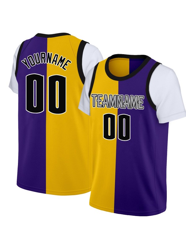 High Quality Custom Short Sleeve Basketball Jersey Shirt Fake Two-Piece Loose Tee Shirt Outdoor Sportswear For Adult/Child/Male